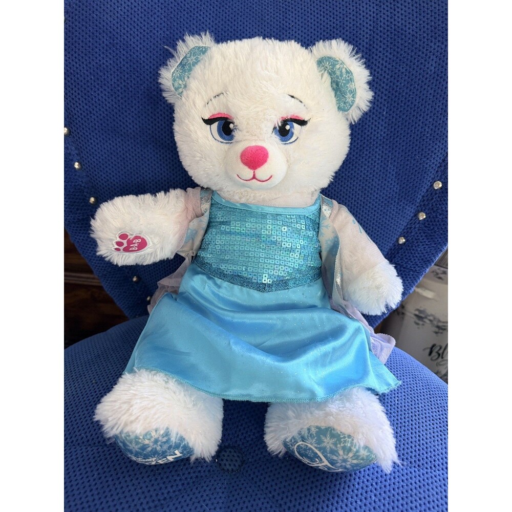 Build-A-Bear Workshop Disney Frozen Elsa Bear Plush Stuffed Animal Toy BAB